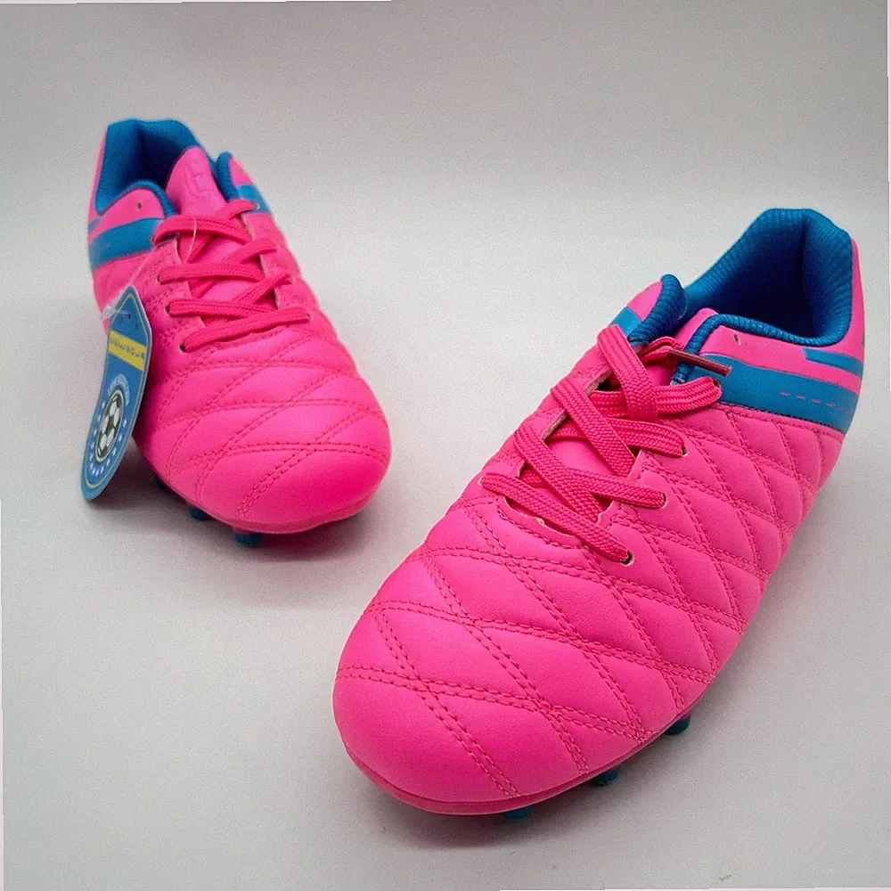 Brooman Cleats Girls 3.5 Pink Soccer Outdoor Firm Football Shoes NEW