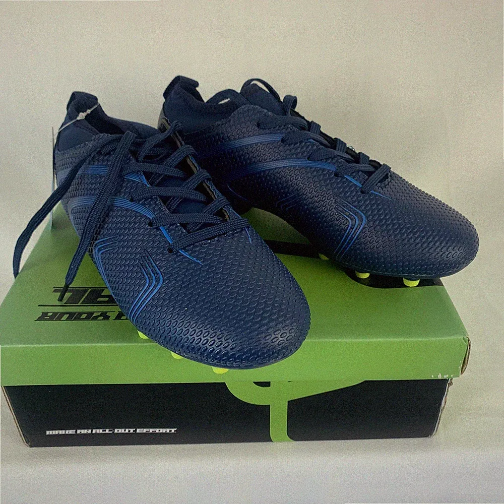 Brooman Kids Firm Ground Soccer Cleats Boys Girls Athletic Outdoor Football SZ 4