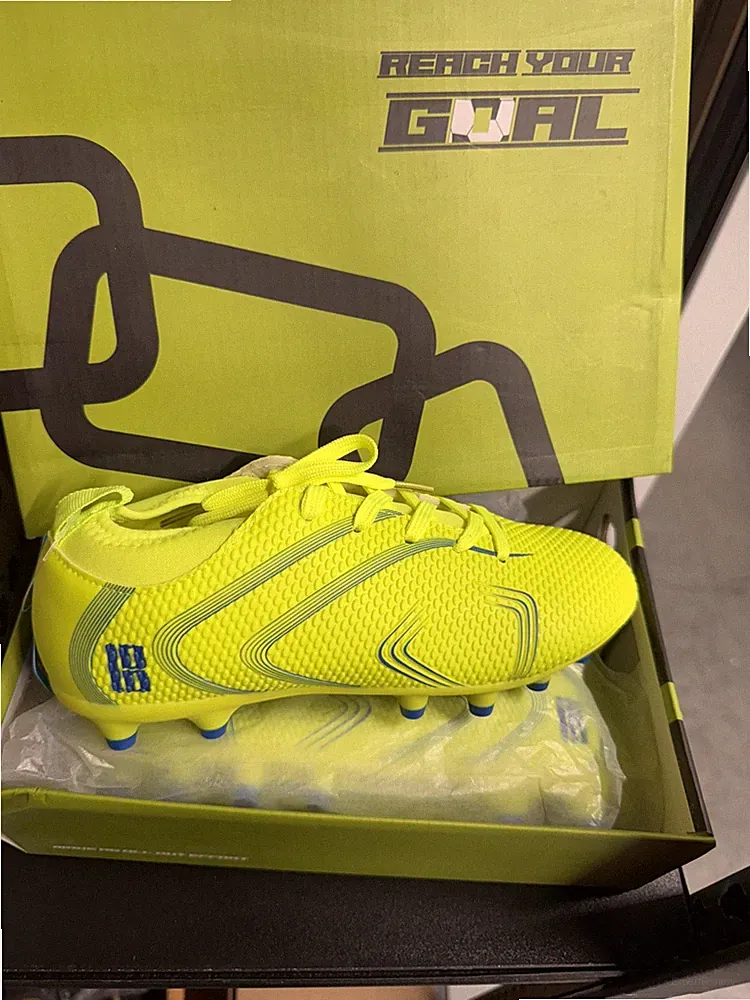 brooman Kids Firm Ground Soccer Cleats Boys Girls Football Shoes New sz 3.5