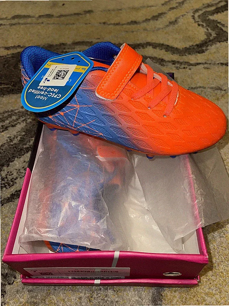 Brooman Kids Size 1 Firm Ground Soccer Cleats Boys Girls Athletic Football
