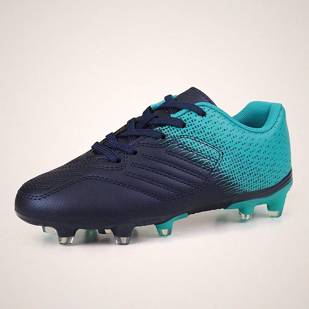 brooman Kids Soccer Cleats Boys Girls Athletic Outdoor Football Shoes Navy Blue