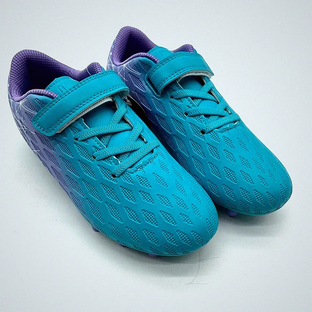 Brooman Unisex Kids Firm Ground Soccer Cleats Size 3.5 - Mint Purple