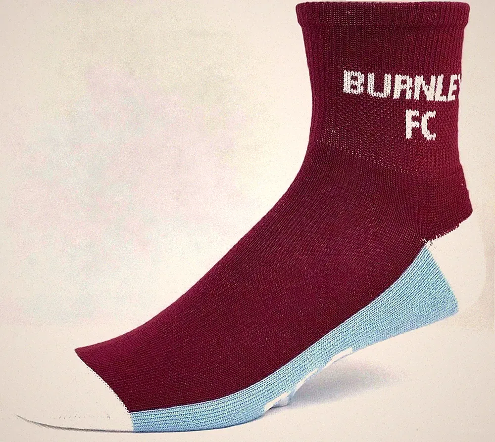 Burnley Football Club Soccer Quarter Socks Maroon