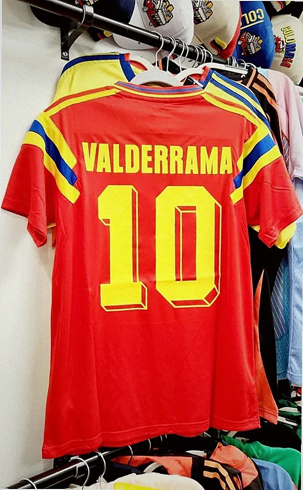 Camiseta Valderrama #10 Mundial 1990 Colombia Jersey 1990 Vintage Valderrama