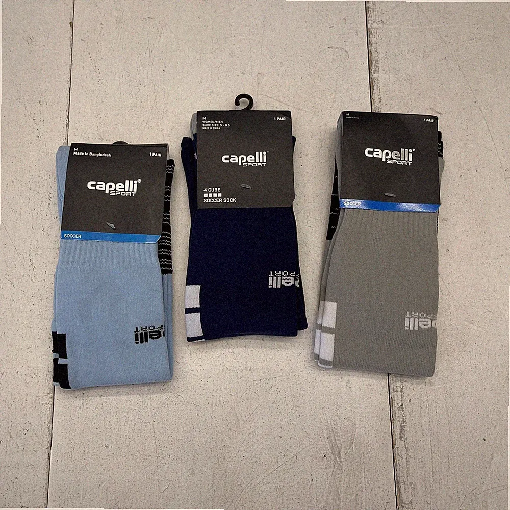 Capelli Sport Soccer Socks Mens Medium Multicolor Over The Calf 3 Pairs