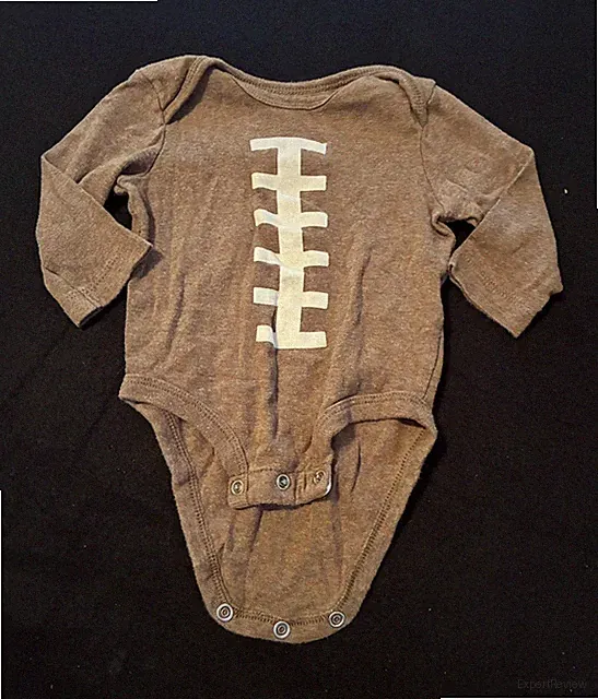 Carter's 3M Brown Football Graphic Print Long Sleeve Cotton Knit Bodysuit