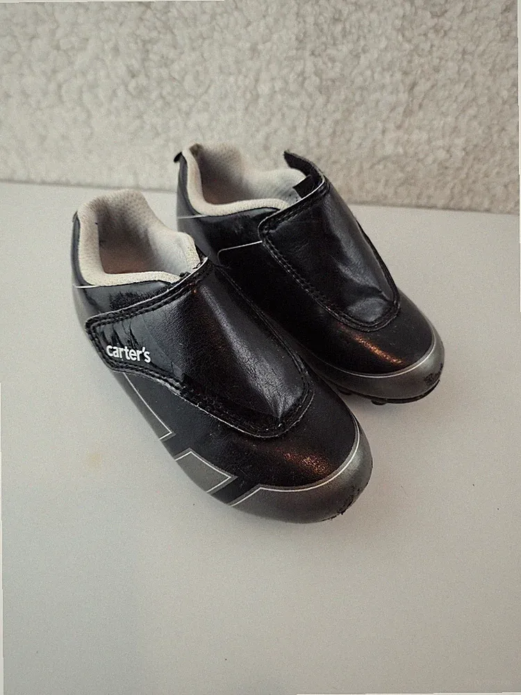 Carter's Black Soccer Cleats Toddler Boys Size 8