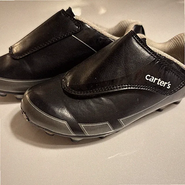 Carter's Fica Sport Cleat Soccer Shoes Unisex Black Toddler Size 11 Hook Loop