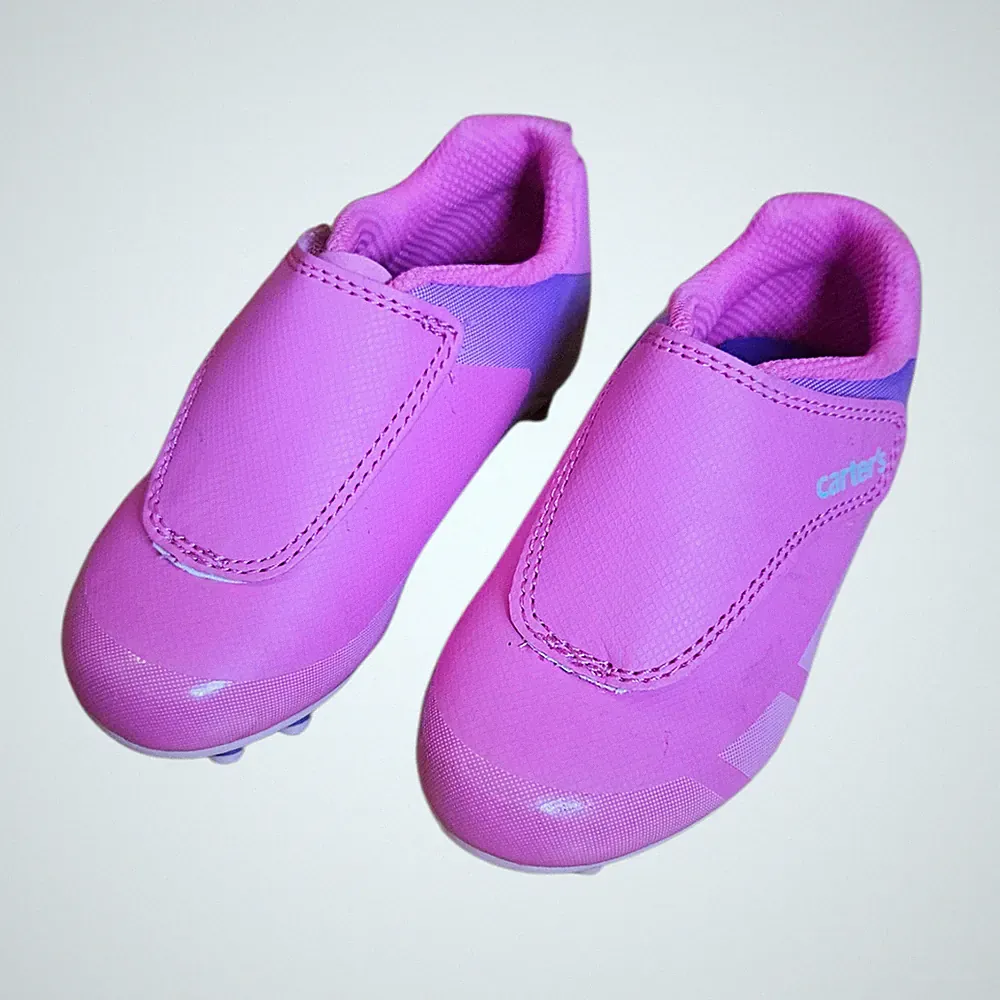 Carter's Girls Pink Purple Soccer Cleats Athletic Shoes Toddler Size 7
