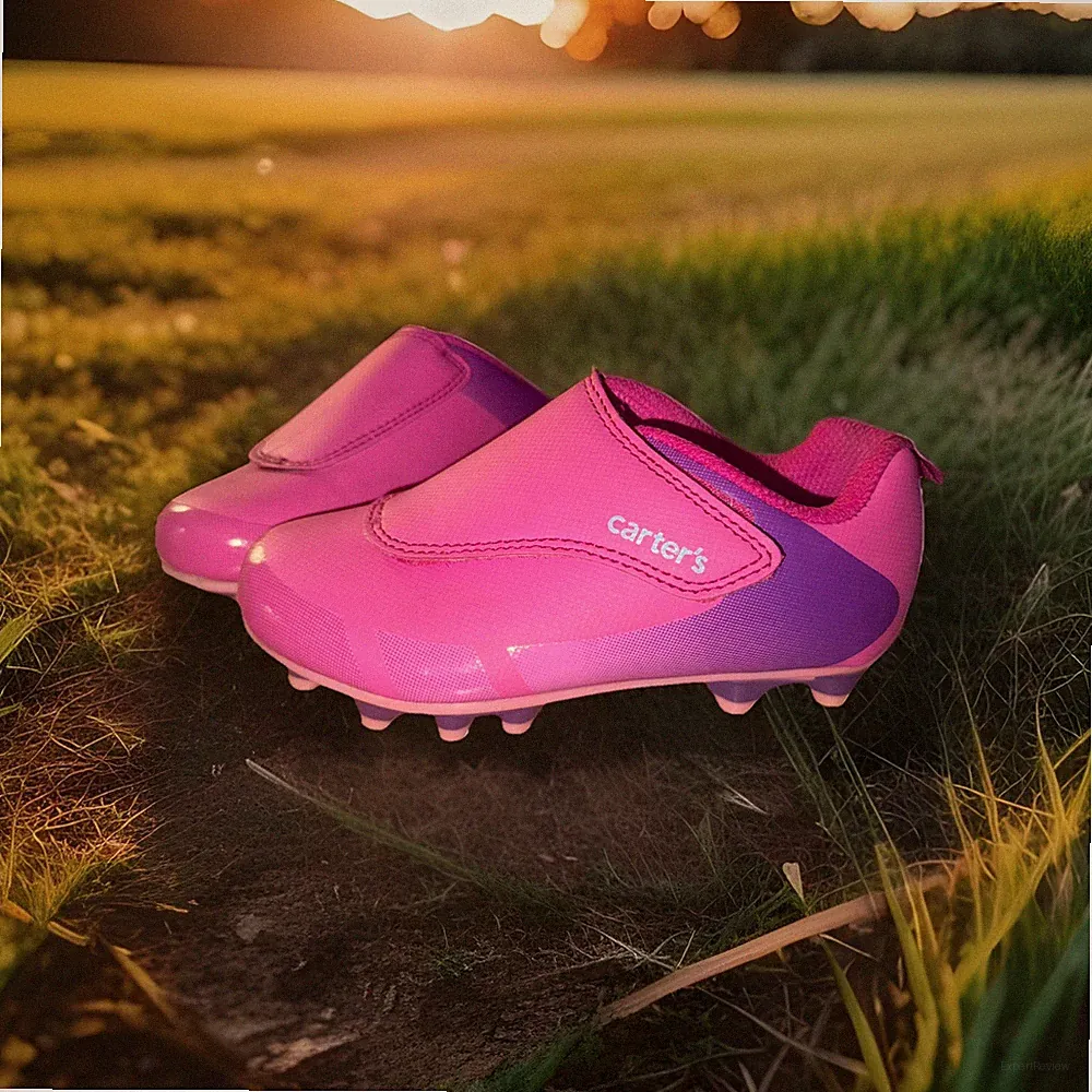 Carter's Girls Soccer Cleats Shoes Size 10 Pink Kids Toddler Fica Sport Cleats