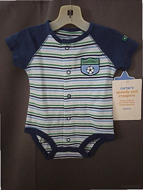 Carter's infant sunsuit romper NB Baby MVP Soccer NWT 100% Cotton