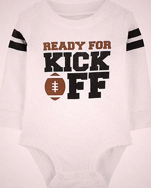 Carter's New Baby Ready For Kickoff Football Long Sleeve Bodysuit