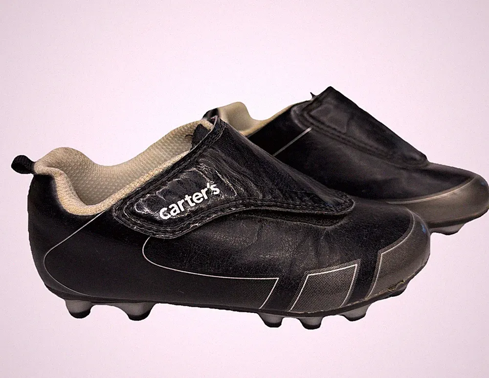 Carter’s Soccer Cleats Unisex Toddlers Size 10M Black Grey Fica/CF22R01H