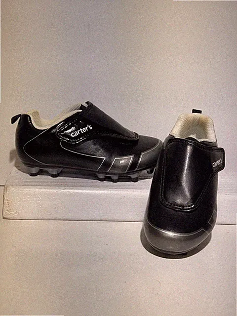 Carters Fica Sport Cleat Soccer Shoes Unisex Toddler Black Boys 9M