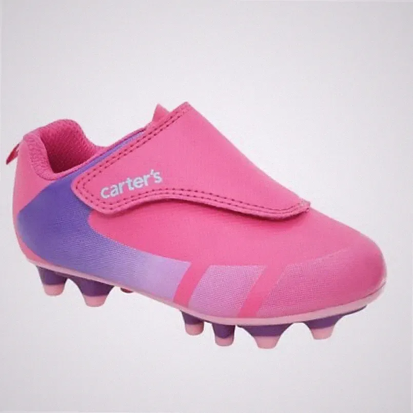 Carters Girls Soccer Cleats Fuchsia Pink Purple Size 10 Fica Wipe Away Tech