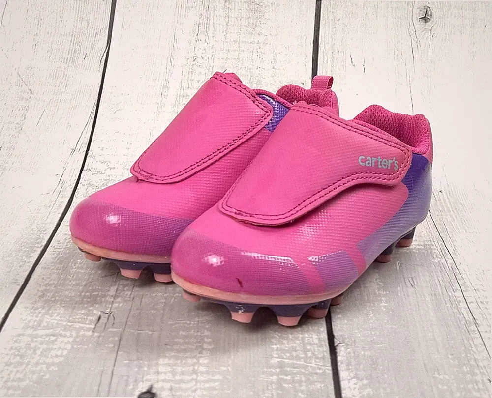CARTERS GIRLS SPORTS SOCCER CLEATS PURPLE PINK SIZE TODDLER 8 0115