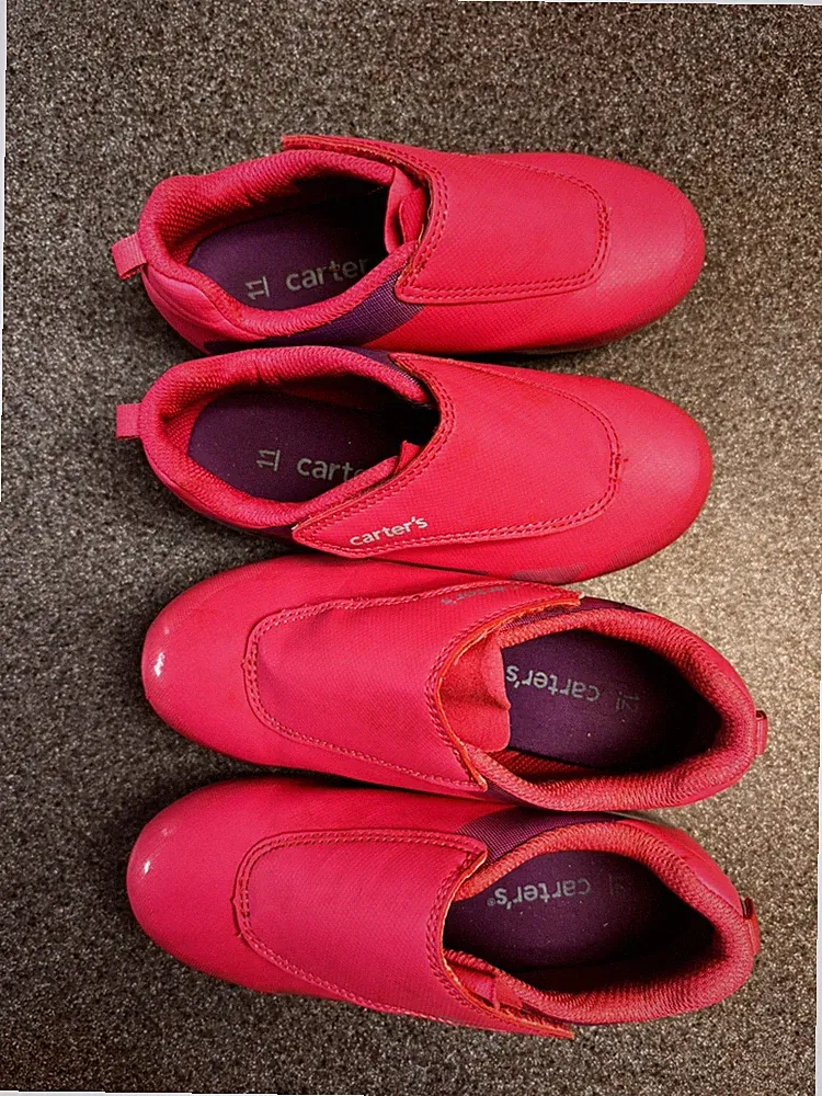 Carters Hook Loop Closure Hot Pink Soccer Cleats Toddler Girls 11m, 12m get both