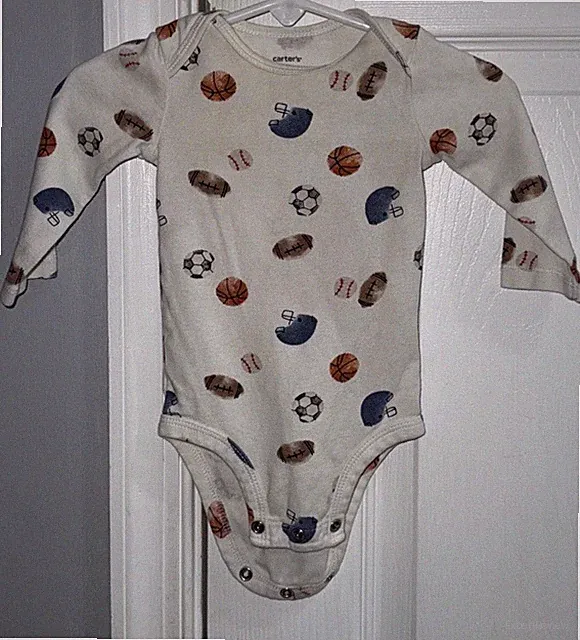 Carters Long Sleeve Football Bodysuit 6 Months