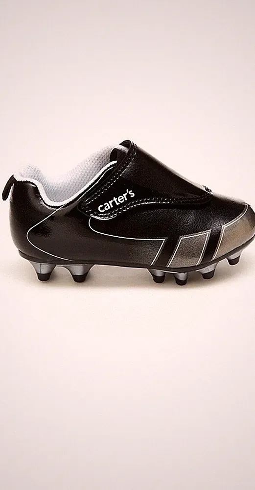 Carters Soccer Cleats Size 10 Toddler Boys Black NWT NEW