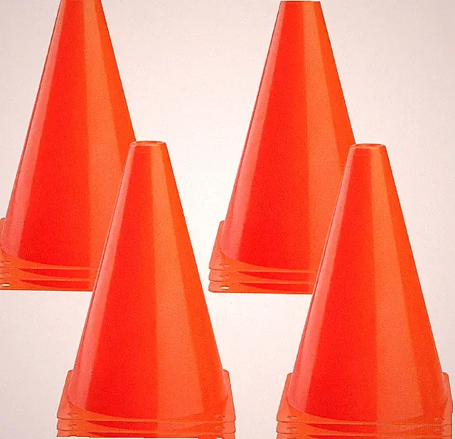 CARTMAN Plastic Training Cones 12 Pack 9"
