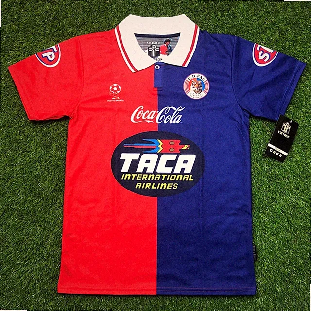 CD FAS, Men's Retro Soccer Jersey, 1994 Taca, Mágico #10 (LOOSE FIT)