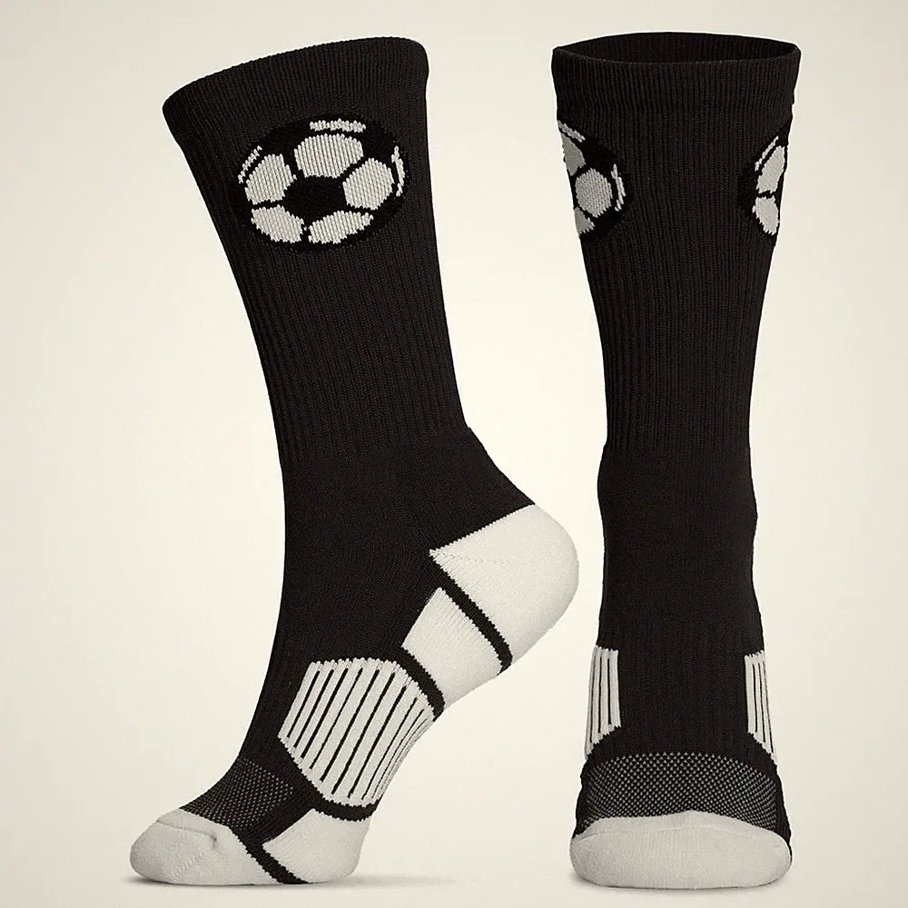 ChalkTalkSPORTS Soccer Socks - Performance Mid Calf - Black - Small