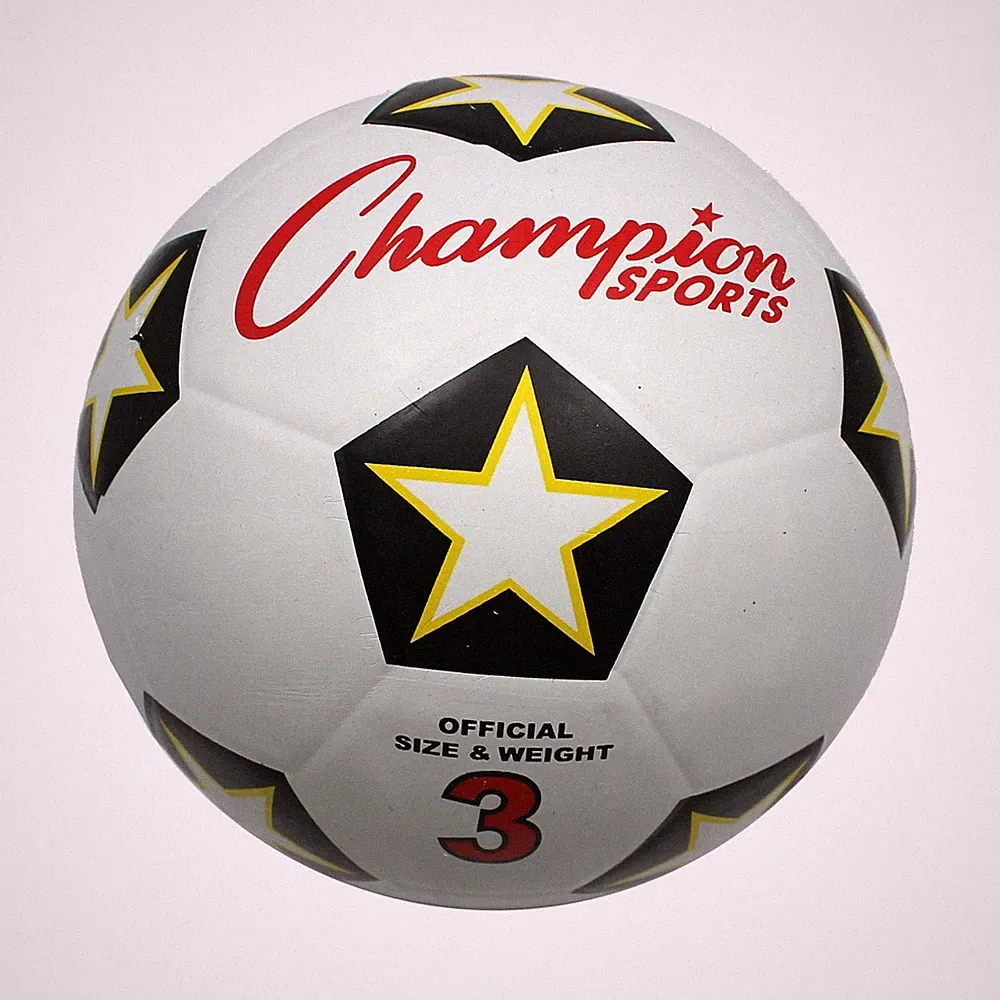 Champion Sports Size 3 Rubber Soccer Ball Soft Durable Indoor Outdoor Play