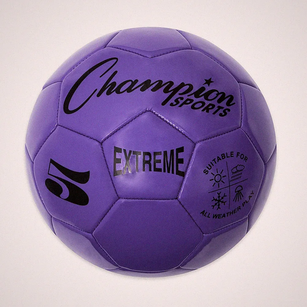 Champion Sports Size 5 Purple Soccer Ball Durable All Weather For Competition