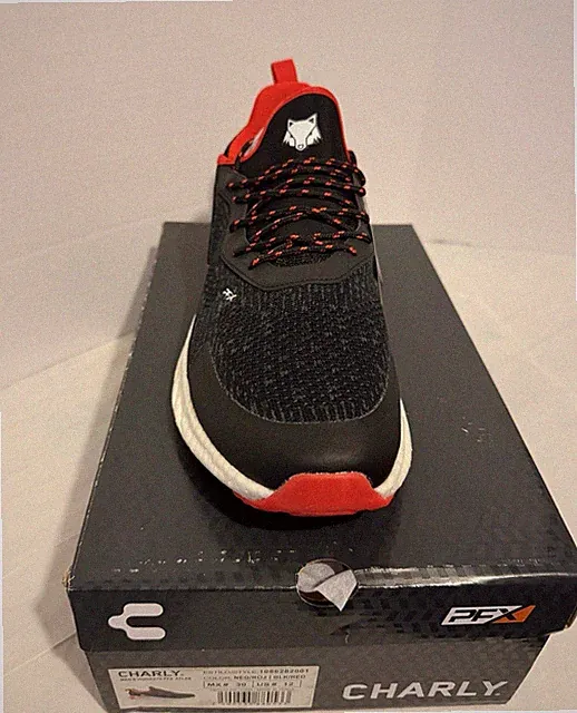 Charly Club Atlas Vigorate PFX Training / Street Shoes -Black/Red Size 12