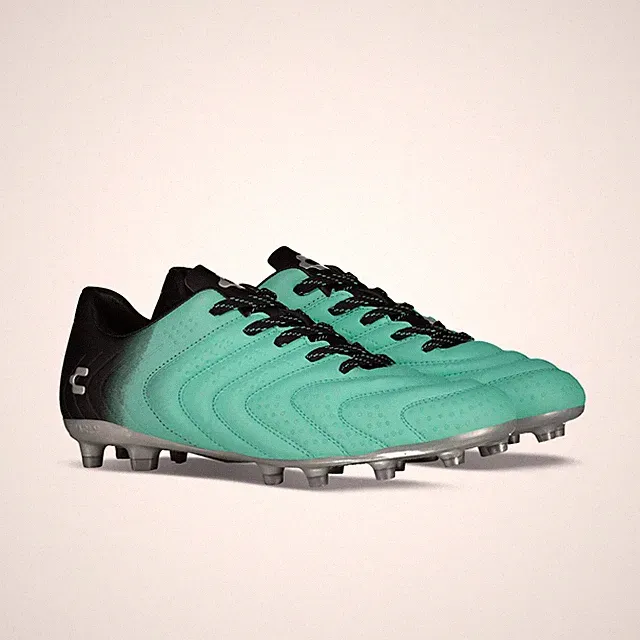 Charly Encore Artemis FG Soccer Cleats - Aqua/Black