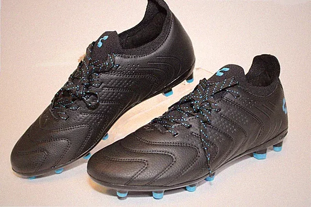 Charly FG Soccer Cleats NEW Black Leather Lace Up Mens US 7 MX 25 Encore 1086361