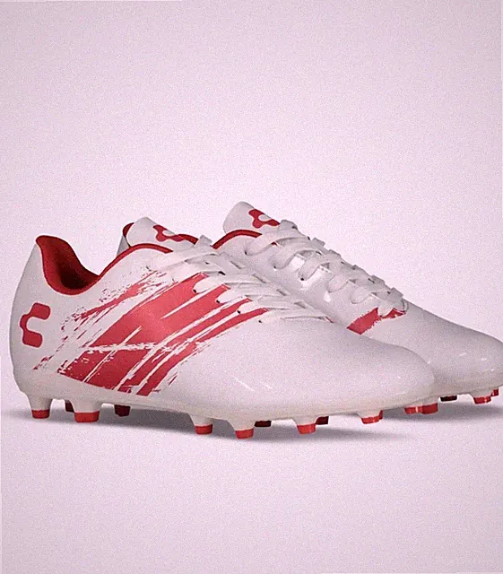 Charly Grasshopper 3.0 FG Youth Boys Soccer Cleats White Red Lace Up Sz 2.5 NWT