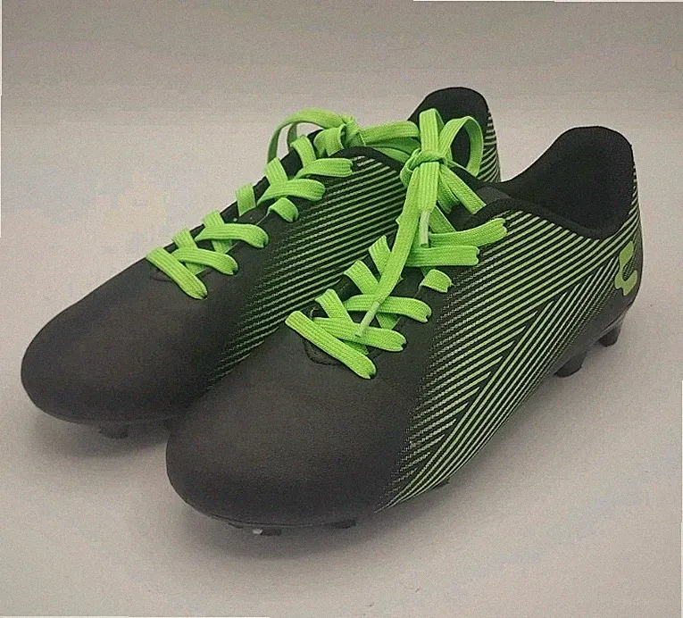 Charly Grasshopper FG Soccer Cleats - Black/Lime - Firm Ground - Size 6 -1098177