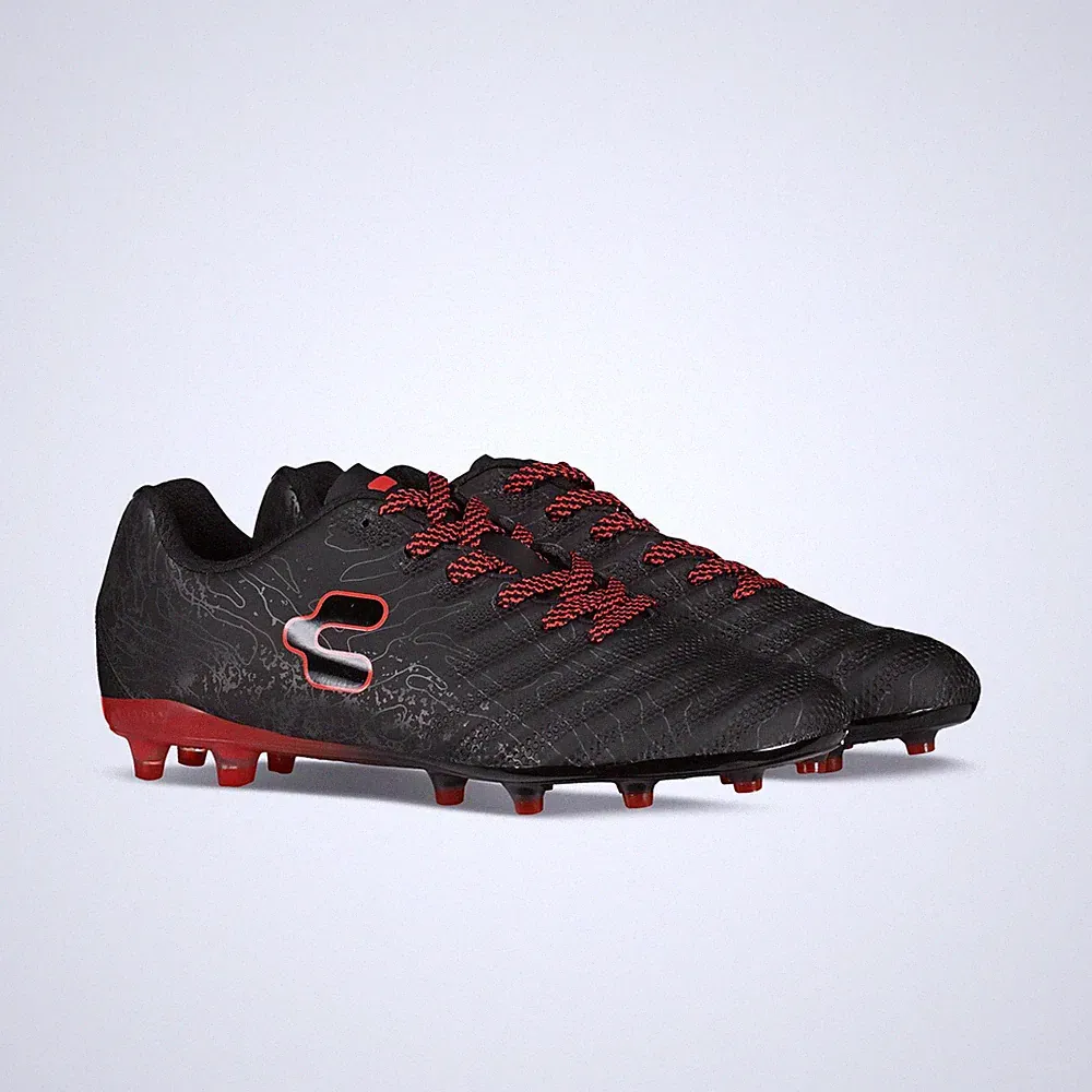 Charly Hot Cross 2.0 FG Soccer Cleats - Black/Red