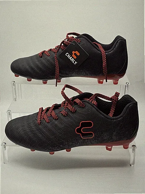 Charly Hot Cross 2.0 FG Soccer Cleats - Black/Red Size 8 Style 1084433