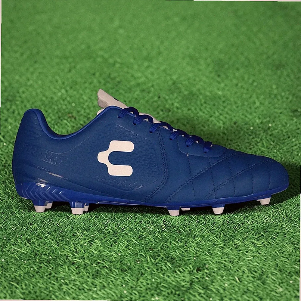 Charly Legendario 2.0 LT FG Leather Soccer Cleats Blue Men's, US 8.5