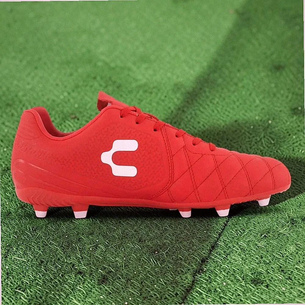 Charly Legendario 2.0 LT FG Leather Soccer Cleats Red Men's US Size 9