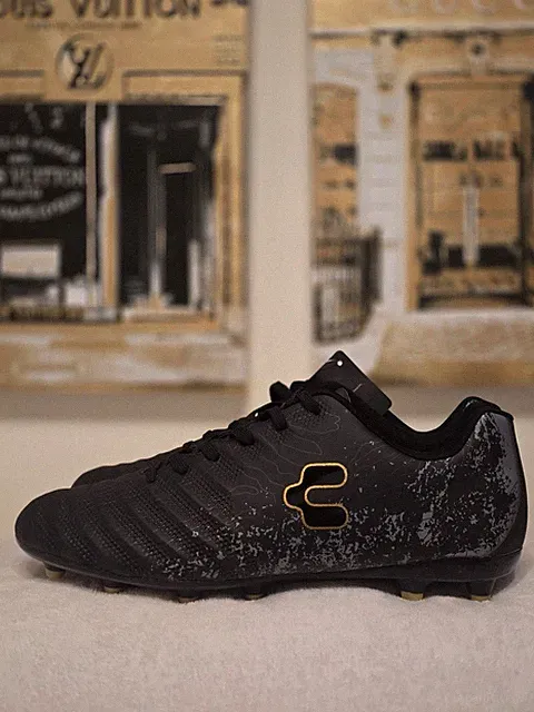Charly Men's Hot Cross 2.0 FG Soccer Cleats US Size 12, MEX 30 BLK/GLD NWT