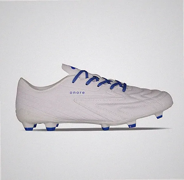 Charly Onore Leather LT FG Soccer Cleats - White/Royal Blue