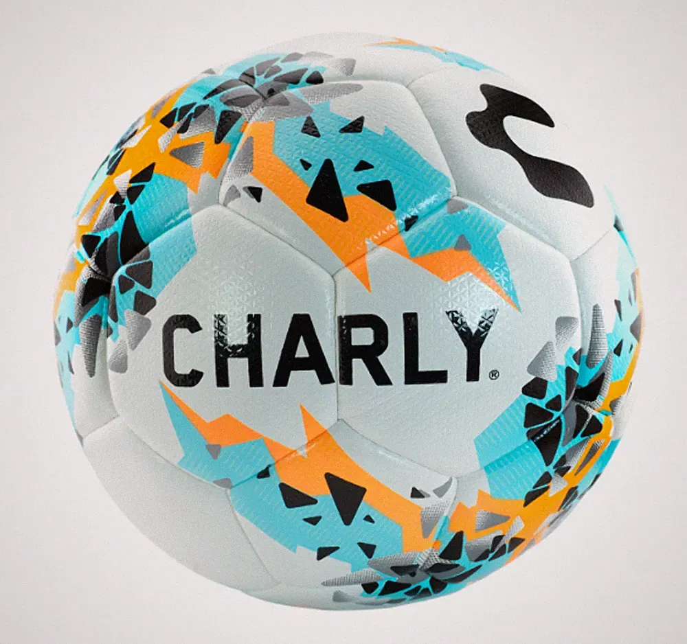 Charly Reptar Striker Mini Soccer Ball - White/Orange/Blue
