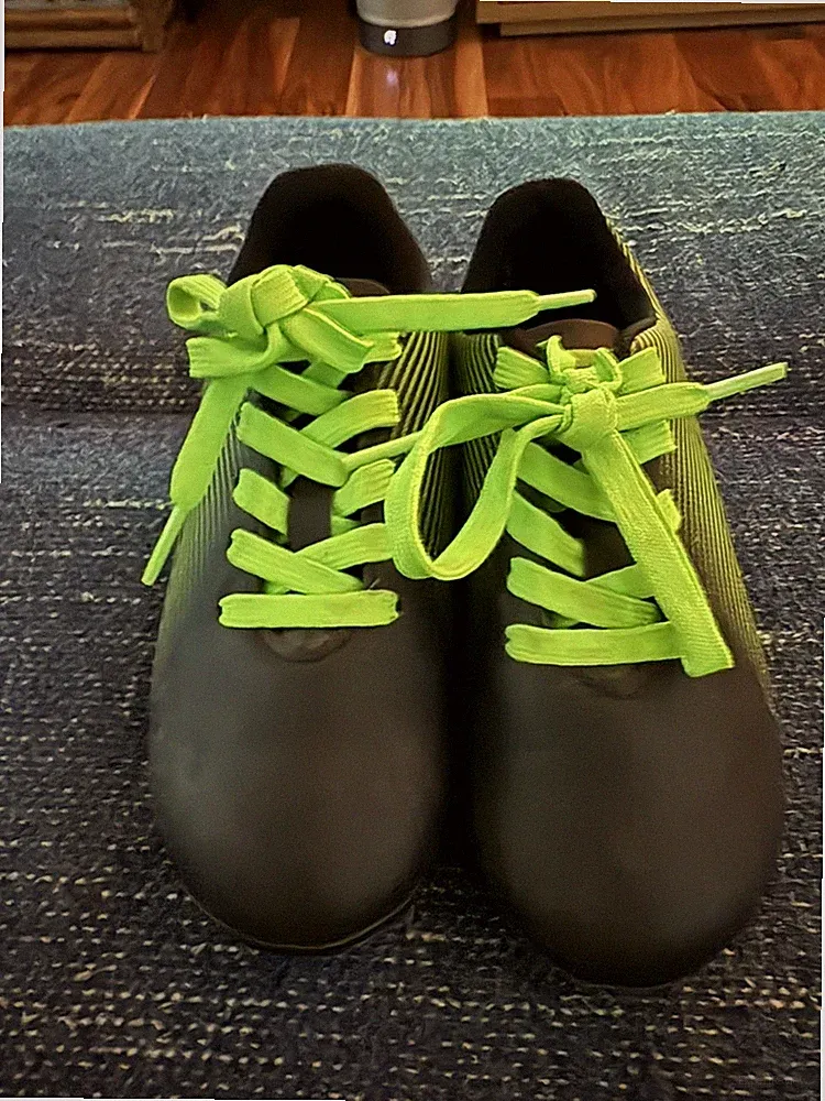 Charly soccer cleats Size 12 Firm Ground black/green