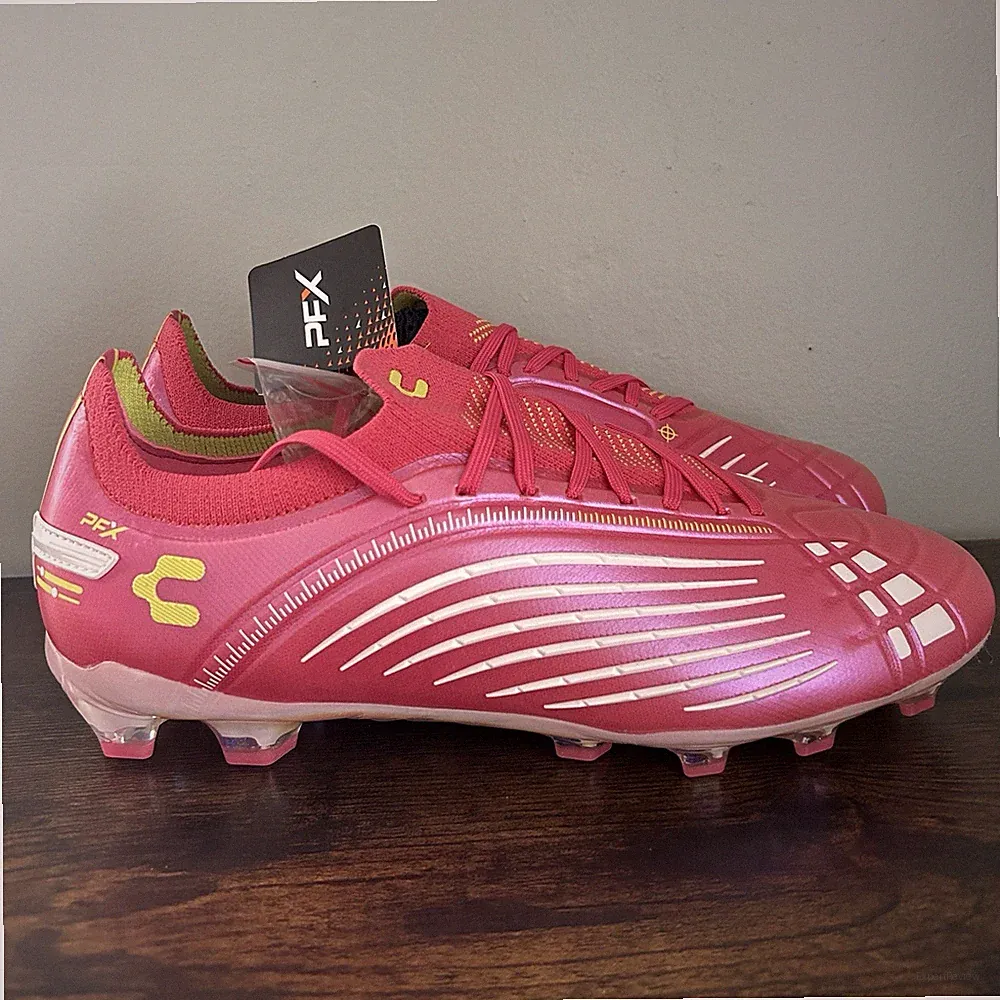 Charly Stingr PFX Mens Firm Ground FG Soccer Cleats Fuchsia Pink Size 9