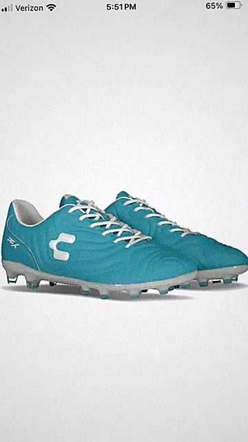 CHARLY STORM PFX FG LEATHER SOCCER CLEATS Turquoise 1029929 Men’s Sz 9.5 NWT
