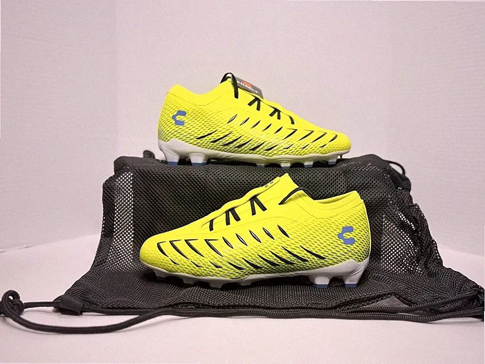 Charly Zinetik PFX Plus Elite FG Firm Ground Soccer Cleats Football Boots Yellow