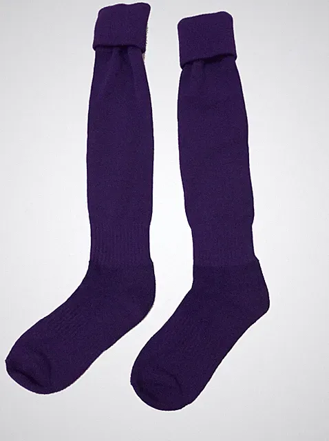 Classic Adult Soccer Sock ,Solid Color Purple, Size: AL