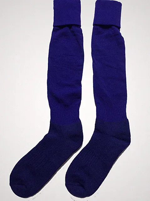 Classic Youth/Kids Soccer Sock, Solid Color Blue, Shoe Size (2-5) ( E76-FD)
