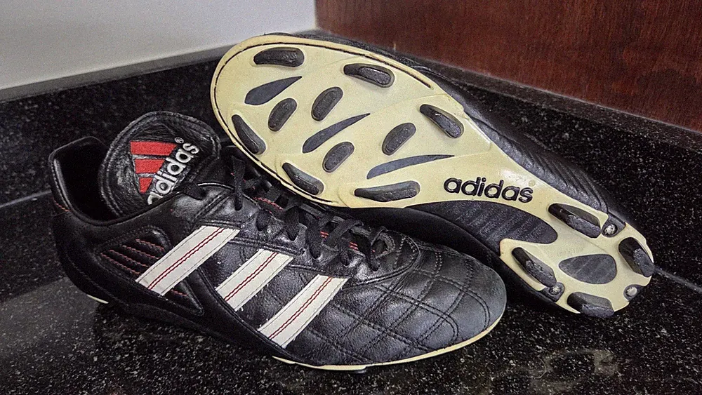 Clean! RARE Vintage Adidas TRX FG 1998 Black Red Cleats Boots 11