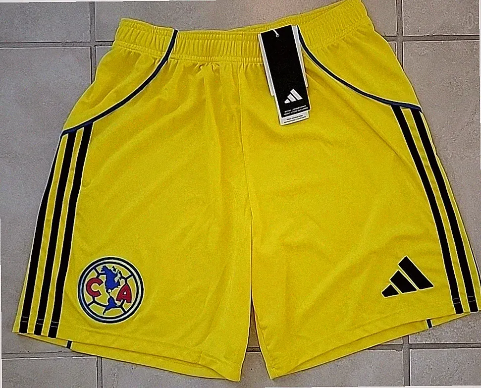 Club America Adidas 2025/26 Home Shorts Men's S $60 NWT JN8611 Soccer Yellow