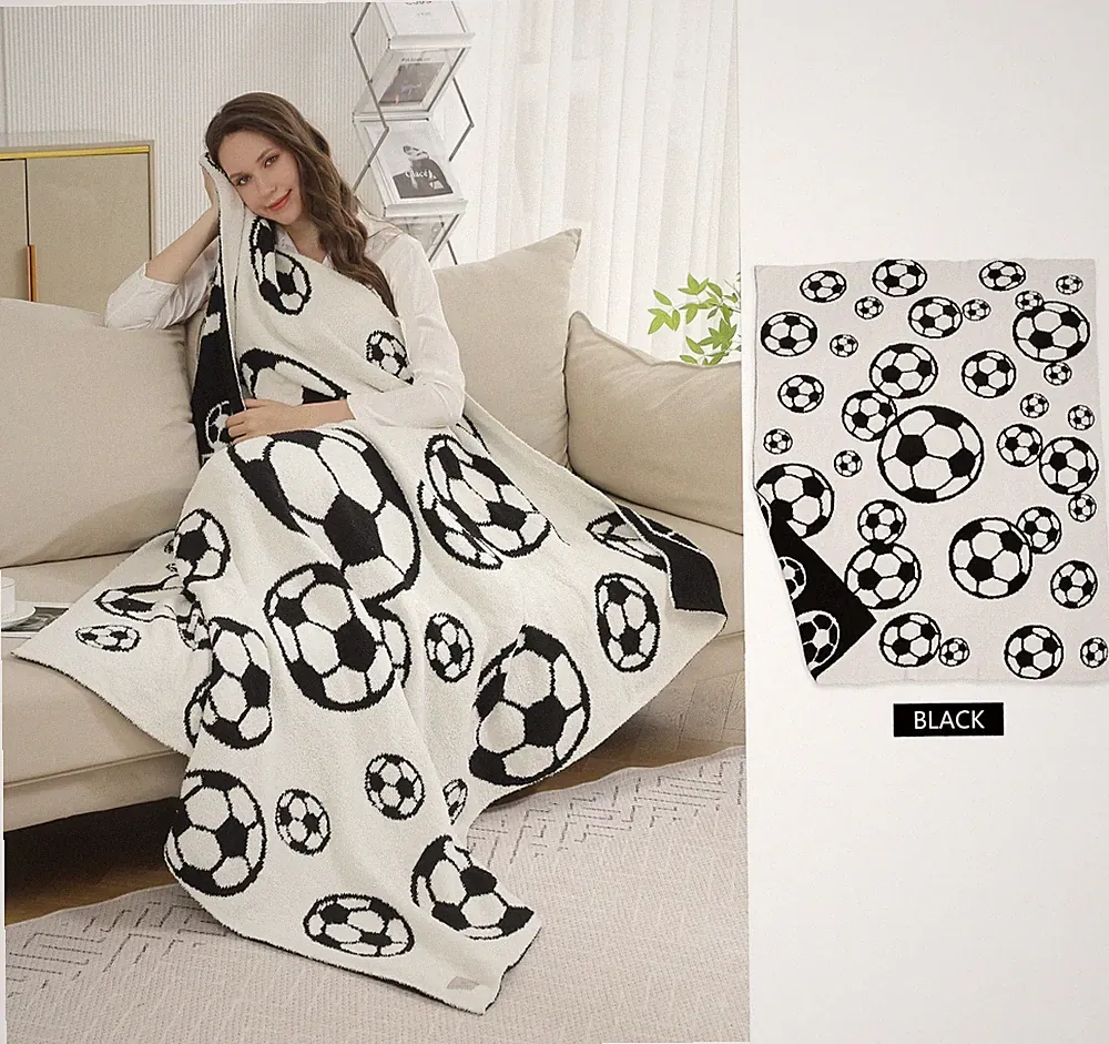 ComfyLuxe Soccer Pattern Throw Blanket