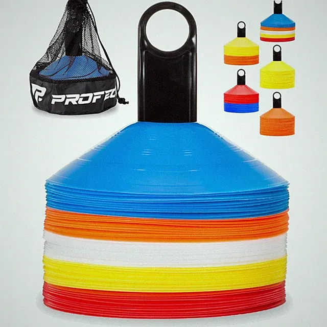 Complete Agility Cone Set for Kids & Adults - 50 Multi-Color Training Cones